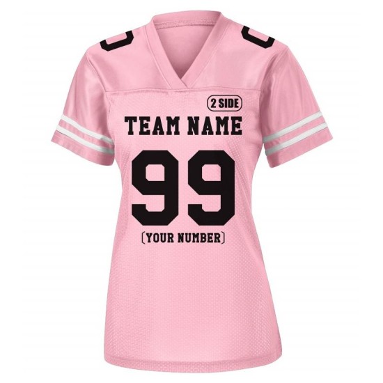 Bequeme Sportbekleidung im Retro-Stil für American Football, personalisiert sublimiert, atmungsaktiv, beidseitig bedruckt, maßgeschneidertes Damen-Trikot