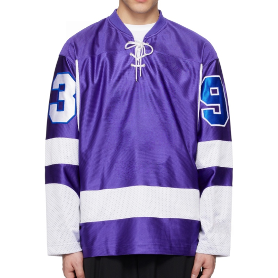 Sublimiertes Unisex-Hockeytrikot aus 100 % Polyester, schnell trocknend, atmungsaktiv, individuell gestaltbares Teamlogo an vorderer Position, Eisbekleidung