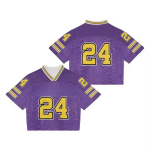 Maßgeschneidertes Logo, hochwertiges Herren-Crop-Trikot im Vintage-Streetwear-Stil, Retro-Fußballtrikot, kastiger Schnitt, Mesh, umweltfreundlich