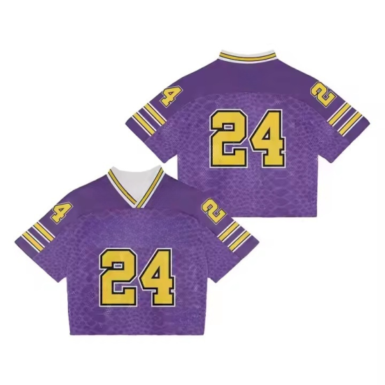 Maßgeschneidertes Logo, hochwertiges Herren-Crop-Trikot im Vintage-Streetwear-Stil, Retro-Fußballtrikot, kastiger Schnitt, Mesh, umweltfreundlich