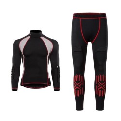 KM21 OEM ODM Herren-Eishockey-Outfit für Erwachsene mit Wärmeübertragungsdruck, sublimierter schnelltrocknender Hose aus Polyester/Spandex und Stehkragen-Set