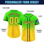 Maßgeschneiderte, atmungsaktive Übergrößen-Baseball-/Softballtrikots, Farbverlauf, genäht, sublimiert, bestickt, schnell trocknend