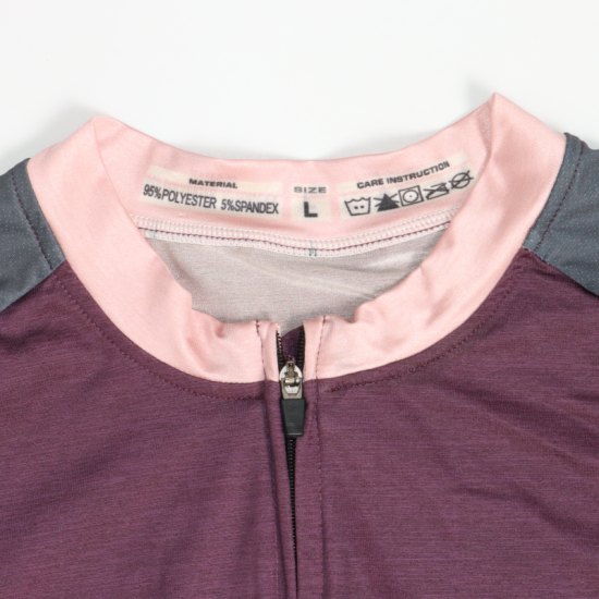 Hochwertiges, maßgeschneidertes Profi-Radtrikot, sublimiert, atmungsaktiv, UV-schutz, umweltfreundlich, langärmelig, grauviolett, schnell trocknend