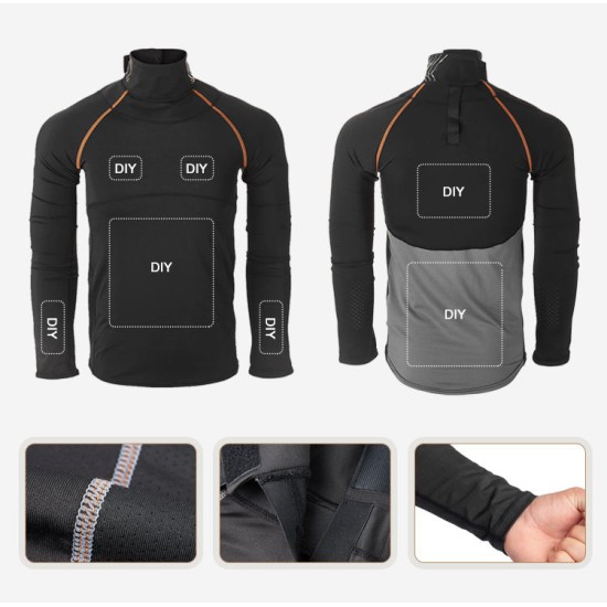 Maßgeschneidertes Logo, OEM/ODM, weites Langarm-Eishockeyshirt mit Schnittschutz, Griffschutz, unisex Halsprotektor-Shirt, Wärmeübertragungsdruck Maßgeschneidertes Logo, OEM/ODM, weites Langarm-Eishockeyshirt mit Schnittschutz, Griffschutz, unisex Halsprotektor-Shirt, Wärmeübertragungsdruck