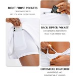 Maßgeschneidertes Logo, OEM/ODM, Damen hochgeschnittene Sportgolfshorts, Fitness-/Yoga-Röcke, mit Taschen, plissiert, Tennismode, Marke KM21