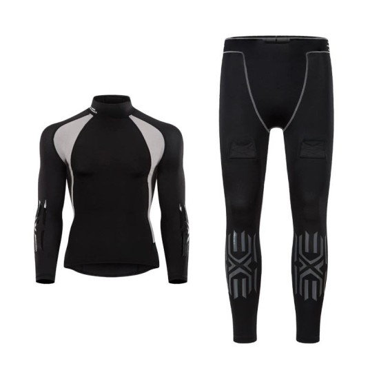 KM21 OEM ODM Herren-Eishockey-Outfit für Erwachsene mit Wärmeübertragungsdruck, sublimierter schnelltrocknender Hose aus Polyester/Spandex und Stehkragen-Set