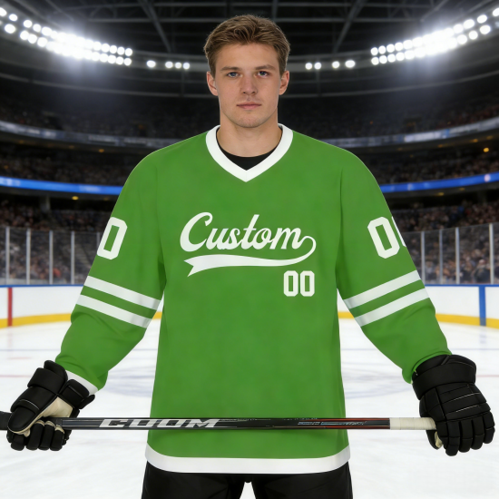 OEM/ODM, sublimierte, umweltfreundliche Team-Eishockeytrikots mit personalisiertem Logo, Namen und Nummer, Retro-Hockeyuniformen, unisex