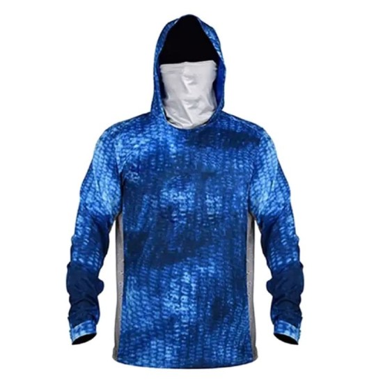 Verkaufsschlager: Wasserdichte, schnell trocknende, langärmelige, atmungsaktive Unisex-Anglerhoodie mit Gesichtsmaske-Kapuze, UPF 50+, leicht