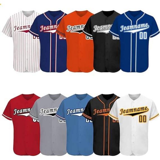 Maßgeschneiderte Digitldruck-Baseballtrikots, atmungsaktiv, Übergrößen, Team-Sportuniform, antibakteriell, schnell trocknend, Polyester