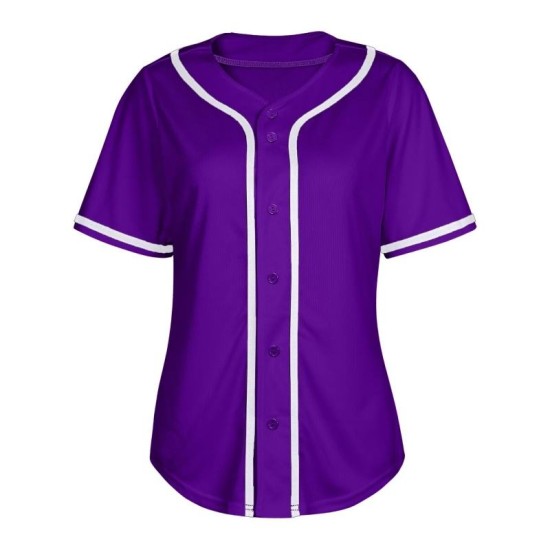 OEM Großhandel, maßgeschneidertes violettes, genähtes, atmungsaktives, antibakterielles, schnell trocknendes V-Ausschnitt-Baseballuniform-Oberteil, hochwertig OEM Großhandel, maßgeschneidertes violettes, genähtes, atmungsaktives, antibakterielles, schnell trocknendes V-Ausschnitt-Baseballuniform-Oberteil, hochwertig