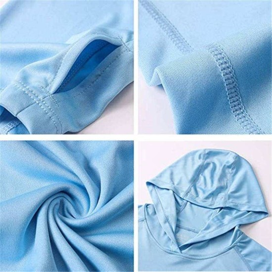 Verkaufsschlager: Wasserdichte, schnell trocknende, langärmelige, atmungsaktive Unisex-Anglerhoodie mit Gesichtsmaske-Kapuze, UPF 50+, leicht