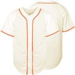 Maßgeschneidertes, sublimiertes, atmungsaktives Übergrößen-Unisex-Baseballtrikot mit V-Ausschnitt, Stickerei, Kurzarm, durchgehende Knopfleiste, 100 % Polyester