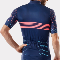 OEM/ODM, nahtloses, leichtes, antibakterielles, schnell trocknendes, vierweg-stretchiges, UV-schützendes Sportoberteil, durchgehender Reißverschluss, Radtrikot für Herren, Übergrößen