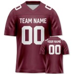 Maßgeschneiderte Herren-American-Football-Shirts aus 100 % Polyester, Sublimationsdruck, Kurzarm, V-Ausschnitt, schnell trocknend, atmungsaktiv, Großhandel