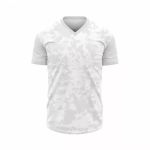 Werksmaßgeschneiderte Profi-Football-Shirts mit Wärmeübertragungsdruck, Team-Fußballtrikots in Schwarz/Weiß/Blau, 100 % Polyester, leicht Werksmaßgeschneiderte Profi-Football-Shirts mit Wärmeübertragungsdruck, Team-Fußballtrikots in Schwarz/Weiß/Blau, 100 % Polyester, leicht