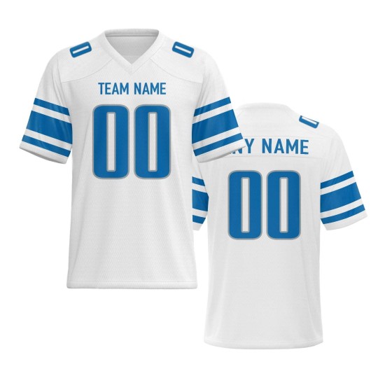 Maßgeschneiderte, genähte Namens-Ausstattung, American-Football-Uniformen, Kurzarm, Übergrößen, Polyester, atmungsaktiv, für Herren und Damen Maßgeschneiderte, genähte Namens-Ausstattung, American-Football-Uniformen, Kurzarm, Übergrößen, Polyester, atmungsaktiv, für Herren und Damen