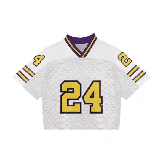 Maßgeschneidertes Logo, hochwertiges Herren-Crop-Trikot im Vintage-Streetwear-Stil, Retro-Fußballtrikot, kastiger Schnitt, Mesh, umweltfreundlich