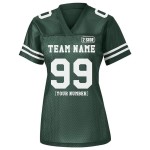 Bequeme Sportbekleidung im Retro-Stil für American Football, personalisiert sublimiert, atmungsaktiv, beidseitig bedruckt, maßgeschneidertes Damen-Trikot