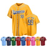 Großhandel: Maßgeschneiderte Baseballuniform mit Knopfleiste, besticktes Logo, Sublimationsdruck, Übergrößen, antibakteriell, atmungsaktiv, Teamtrikot