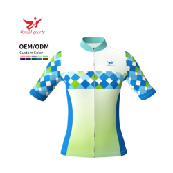 Verkaufsschlager: Leichtes, umweltfreundliches Profi-Radtrikot für Damen, Kurzarm, durchgehender Reißverschluss, sublimiert, mit individuellem Logo