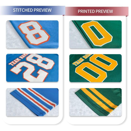 Schnell trocknendes Übergrößen-Herren-Retro-American-Football-Trikot, werksmaßgeschneidert, modischer Digitldruck, kurz, 100 % Polyester