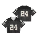 Maßgeschneidertes Logo, hochwertiges Herren-Crop-Trikot im Vintage-Streetwear-Stil, Retro-Fußballtrikot, kastiger Schnitt, Mesh, umweltfreundlich