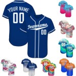 Maßgeschneiderte Digitldruck-Baseballtrikots, atmungsaktiv, Übergrößen, Team-Sportuniform, antibakteriell, schnell trocknend, Polyester