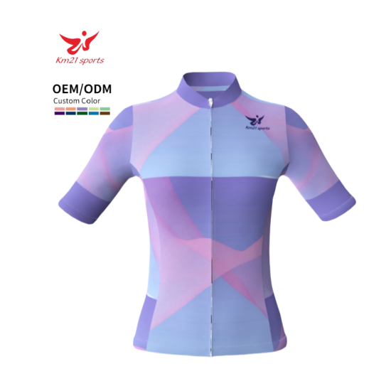 OEM/ODM, leichtes, umweltfreundliches Sommer-Profi-Radsportoberteil, neues Kurzarm-Radtrikot, sublimiert, für Damen OEM/ODM, leichtes, umweltfreundliches Sommer-Profi-Radsportoberteil, neues Kurzarm-Radtrikot, sublimiert, für Damen