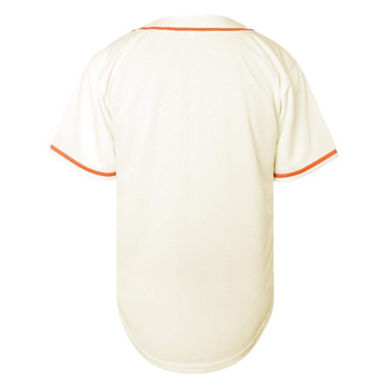Maßgeschneidertes, sublimiertes, atmungsaktives Übergrößen-Unisex-Baseballtrikot mit V-Ausschnitt, Stickerei, Kurzarm, durchgehende Knopfleiste, 100 % Polyester