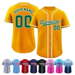 Maßgeschneidert, Großhandel, Sublimation, Unisex-Baseballtrikot, atmungsaktiv, Baseball/Softball-Mesh, Retro-Stil, bestickt, Baseball-Bekleidung, V-Ausschnitt