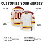 Sublimiertes, besticktes Langarm-Eishockeytrikot, individuell, unisex, 100 % Polyester, schnell trocknend, antibakteriell, umweltfreundlich Sublimiertes, besticktes Langarm-Eishockeytrikot, individuell, unisex, 100 % Polyester, schnell trocknend, antibakteriell, umweltfreundlich