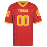 Maßgeschneidertes Design, schnell trocknend, atmungsaktiv, antibakteriell, American-Football-Trikot aus 100 % Polyester, vollständig genäht, sublimationsbedruckt